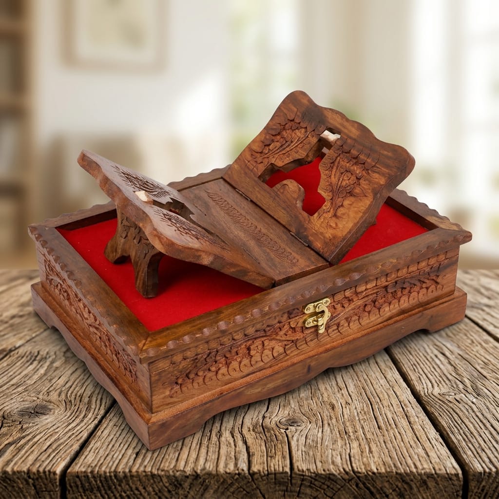 Hand Carved Quran Rail – Pure Wooden